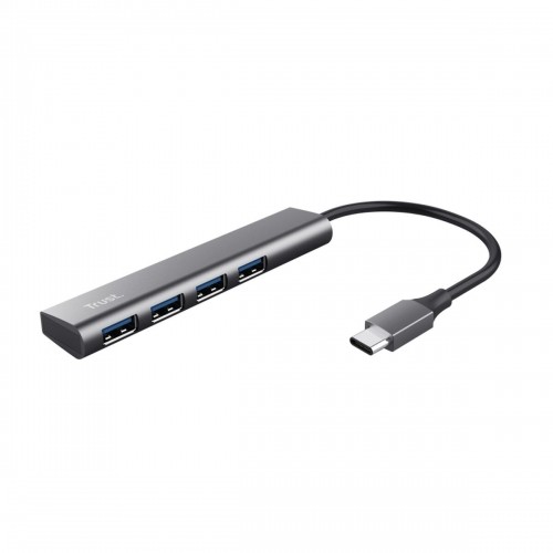 USB-разветвитель Trust 24948 HALYX 4C Серый image 1