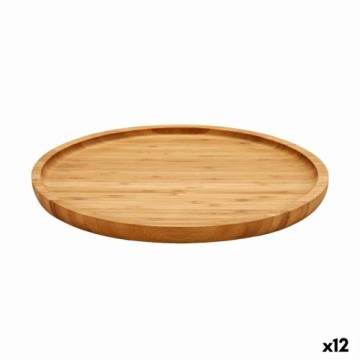 Kinvara поднос для закусок Коричневый Бамбук 24,7 x 1,5 x 24,7 cm (12 штук)