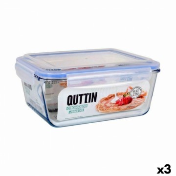 Герметичная коробочка для завтрака Quttin   Прямоугольный 3,5 L (3 штук)