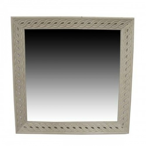 Sienas spogulis Home ESPRIT Balts Dabisks Mango koks Romantiski 92 x 6 x 92 cm image 1