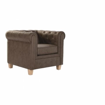 atzveltnes krēsls Home ESPRIT Tumši brūns Koks 80 x 80 x 70 cm