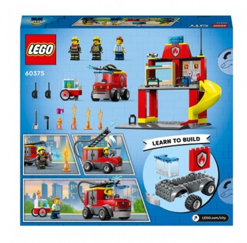 LEGO 60375 City Fire Station and Fire Truck Konstruktors image 2