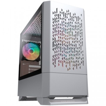 Cougar Gaming COUGAR | MG140 Air RGB White | PC Case | Mini Tower / Air Vents Front Panel / 3 x ARGB Fans / 4mm TG Left Panel