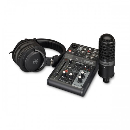 Yamaha AG03MK2 Pack, Mischpult, Mikrofon und Kopfhörer, Schwarz image 1