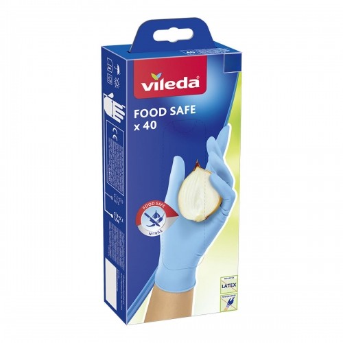 Одноразовые перчатки Vileda Food Safe 171015 M/L (40 штук) image 1
