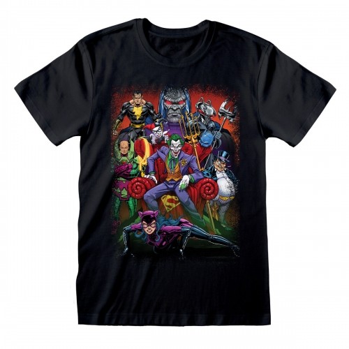 Krekls ar Īsām Piedurknēm DC Comics Villains Melns Unisekss image 1