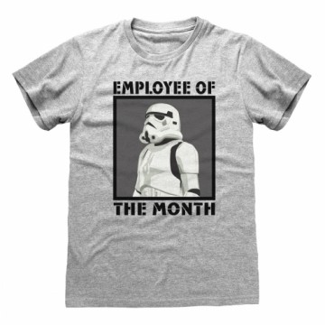 Krekls ar Īsām Piedurknēm Star Wars Employee of the Month Pelēks Unisekss