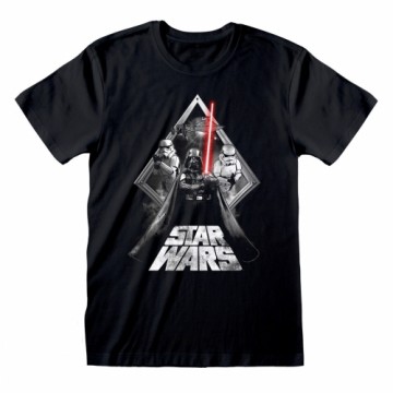 Krekls ar Īsām Piedurknēm Star Wars Galaxy Portal Melns Unisekss