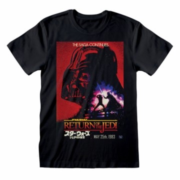 Krekls ar Īsām Piedurknēm Star Wars Vader Poster Melns Unisekss