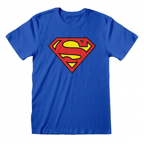 Krekls ar Īsām Piedurknēm Superman Logo Zils Unisekss image 1