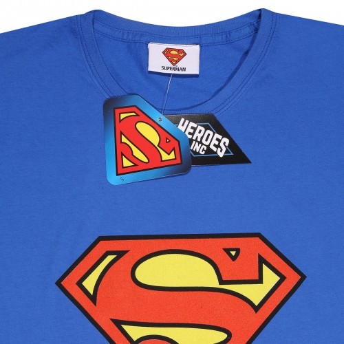 Krekls ar Īsām Piedurknēm Superman Logo Zils Unisekss image 2