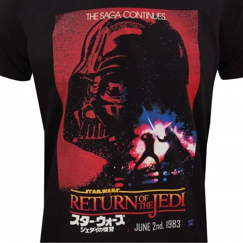 Krekls ar Īsām Piedurknēm Star Wars Vader Poster Melns Unisekss image 2