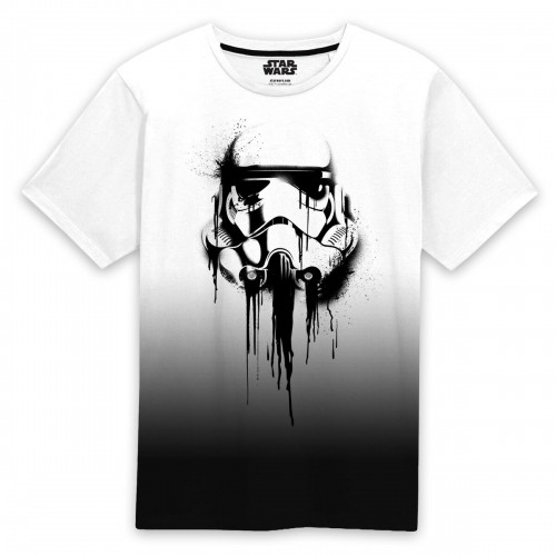 Krekls ar Īsām Piedurknēm Star Wars Stormrooper Ink Balts Melns Unisekss image 1