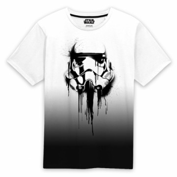 Krekls ar Īsām Piedurknēm Star Wars Stormrooper Ink Balts Melns Unisekss
