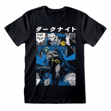 Krekls ar Īsām Piedurknēm Batman Manga Cover Melns Unisekss