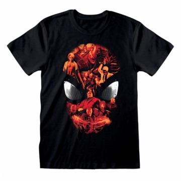 Krekls ar Īsām Piedurknēm Spider-Man Character Roster Melns Unisekss