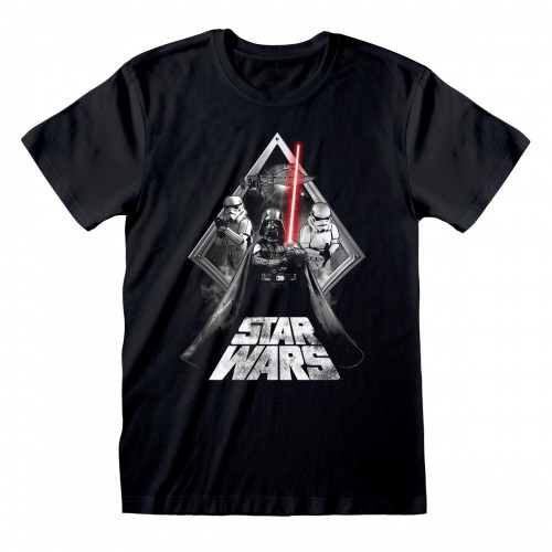 Krekls ar Īsām Piedurknēm Star Wars Galaxy Portal Melns Unisekss image 1