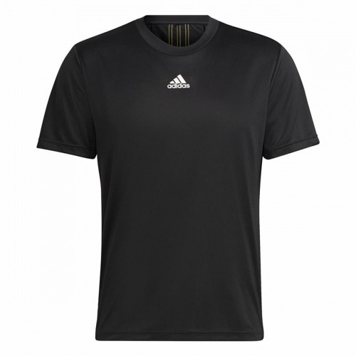 Vīriešu Krekls ar Īsām Piedurknēm Adidas Aeroready HIIT Back Melns image 1
