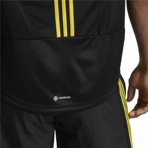 Vīriešu Krekls ar Īsām Piedurknēm Adidas Aeroready HIIT Back Melns image 3