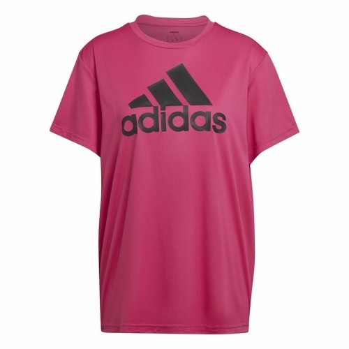 Sieviešu Krekls ar Īsām Piedurknēm Adidas Boyfriend Sport Tumši rozā image 1