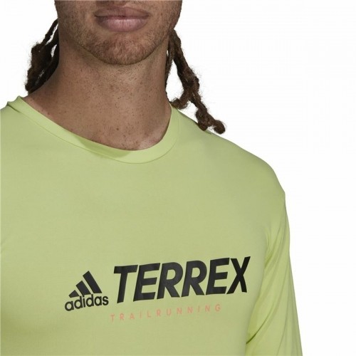 Vīriešu Krekls ar Garām Piedurknēm Adidas Terrex Primeblue Trail Laima zaļa image 3