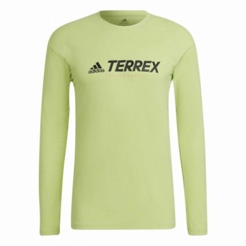 Vīriešu Krekls ar Garām Piedurknēm Adidas Terrex Primeblue Trail Laima zaļa