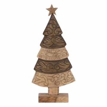 Bigbuy Christmas Ziemassvētku Nieciņš Brūns Mango koks Jaungada eglīte 23,5 x 9 x 50 cm