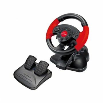 Гоночный руль Esperanza EG103 педали Чёрный Красный PC PlayStation 3 PlayStation 2