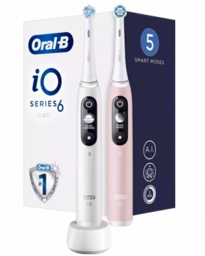 Braun Oral-B iO6 Duo Pack Elektriska Zobu Birste