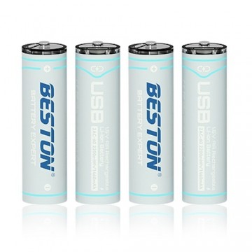 Beston Rechargeable AA batteries with USB C, 1460mAh, Li-Ion, 4 pcs