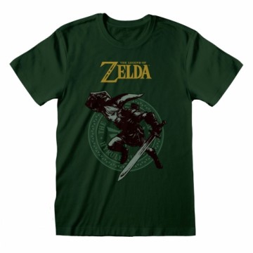 Krekls ar Īsām Piedurknēm The Legend of Zelda Link Pose Zaļš Unisekss