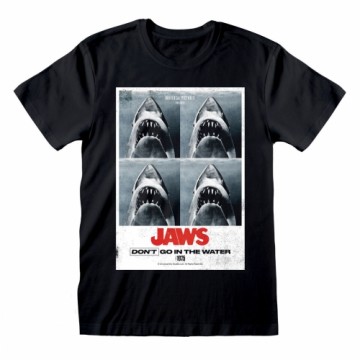 Krekls ar Īsām Piedurknēm Jaws Don´t Go In The Water Melns Unisekss
