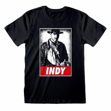Krekls ar Īsām Piedurknēm Indiana Jones Indy Melns Unisekss