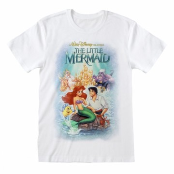 Krekls ar Īsām Piedurknēm The Little Mermaid Classic Poster Balts Unisekss