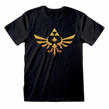 Krekls ar Īsām Piedurknēm The Legend of Zelda Hyrule Logo Melns Unisekss