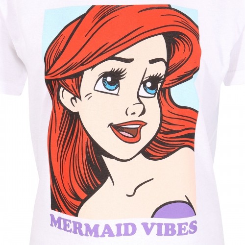 Krekls ar Īsām Piedurknēm The Little Mermaid Mermaid Vibes Balts Unisekss image 2