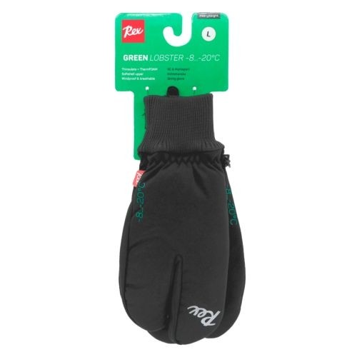 REX Green -8…-20°C Lobster Ski Glove / Melna / Zaļa / L image 2