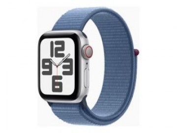Apple  
         
       Watch SE GPS + Cellular 40mm Silver Aluminium Case with Winter Blue Sport Loop