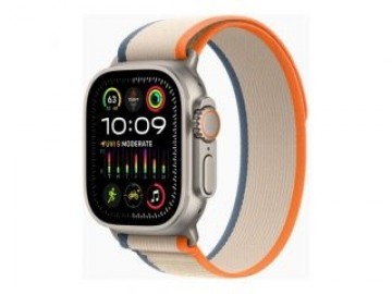Apple  
         
       Watch Ultra 2 GPS + Cellular, 49mm Titanium Case with Orange/Beige Trail Loop - M/L