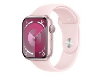 Apple  
         
       Watch Series 9 GPS 45mm Pink Aluminium Case with Light Pink Sport Band - M/L