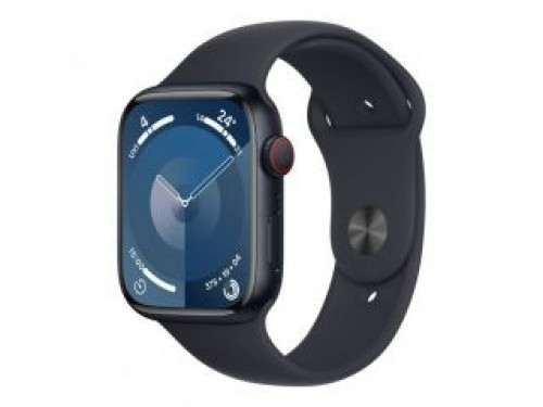 Apple  
         
       Watch Series 9 GPS + Cellular 45mm Midnight Aluminium Case with Midnight Sport Band - S/M image 1