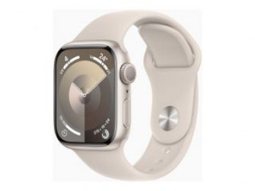 Apple  
         
       Watch Series 9 GPS 41mm Starlight Aluminium Case with Starlight Sport Band - S/M