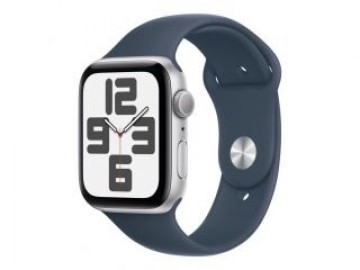 Apple  
         
       Watch SE GPS 44mm Silver Aluminium Case with Storm Blue Sport Band - M/L