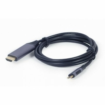 USB-C - HDMI kaapeli GEMBIRD CC-USB3C-HDMI-01-6 Melns Pelēks 1,8 m