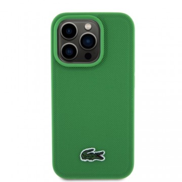 Lacoste Iconic Petit Pique Woven Logo MagSafe Case for iPhone 15 Pro Green