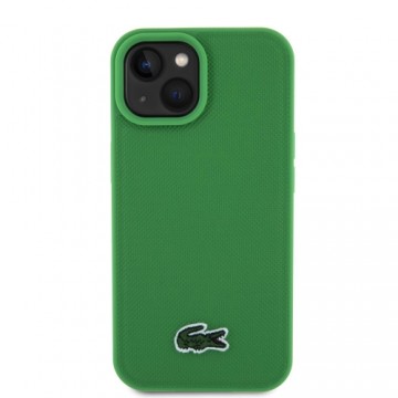 Lacoste Iconic Petit Pique Woven Logo MagSafe Case for iPhone 15 Green