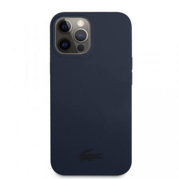 Lacoste Liquid Silicone Glossy Printing Logo Case for iPhone 13 Pro Navy