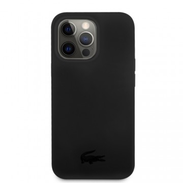 Lacoste Liquid Silicone Glossy Printing Logo Case for iPhone 13 Pro Black