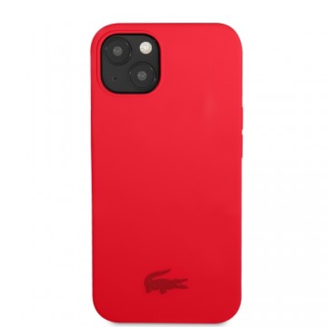 Lacoste Liquid Silicone Glossy Printing Logo Case for iPhone 13 Red