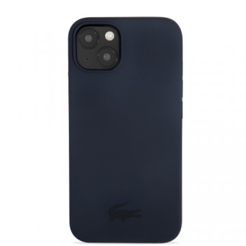 Lacoste Liquid Silicone Glossy Printing Logo Case for iPhone 13 Navy